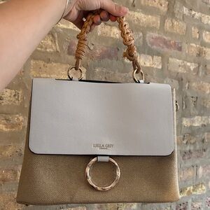Luella Grey Tan and White Satchel